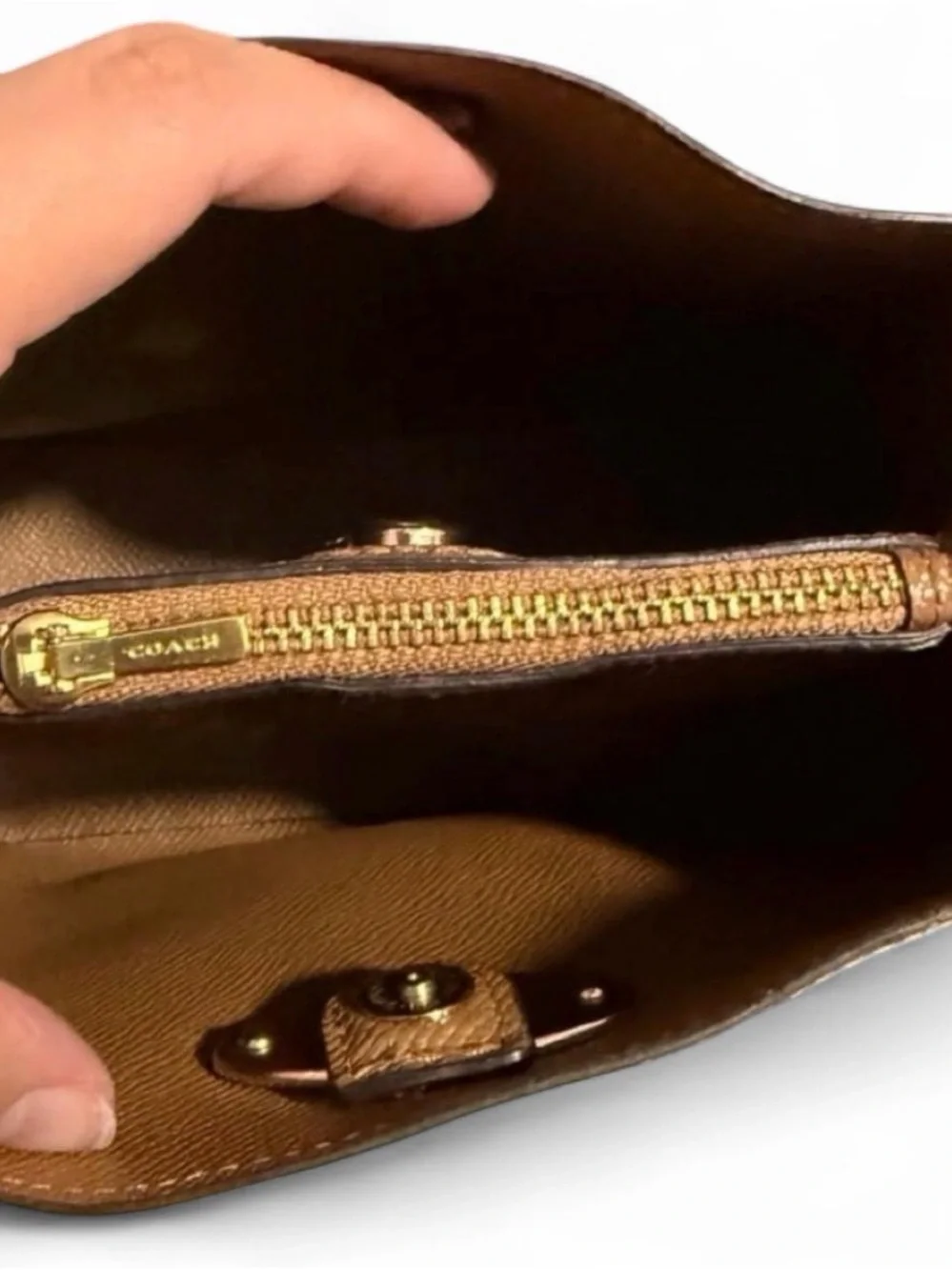 Coach crossbody tan